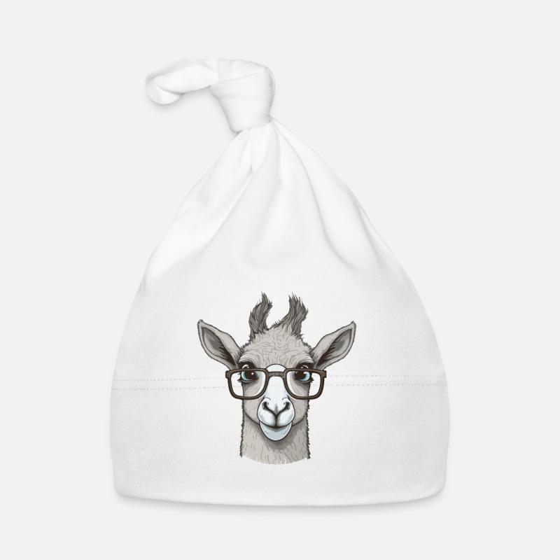 Llama with sunglasses Organic Baby Cap