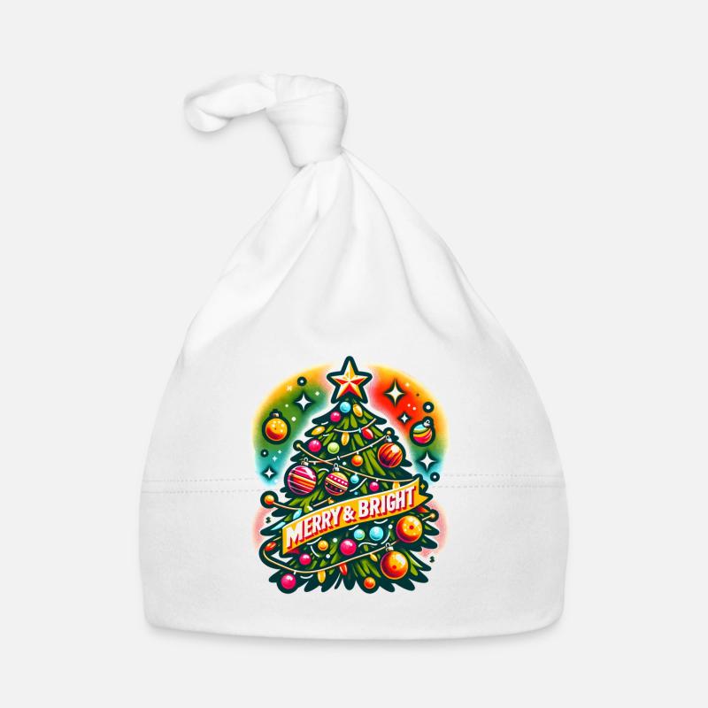 Merry & Bright - Funny Holidays Funny Christmas Organic Baby Cap