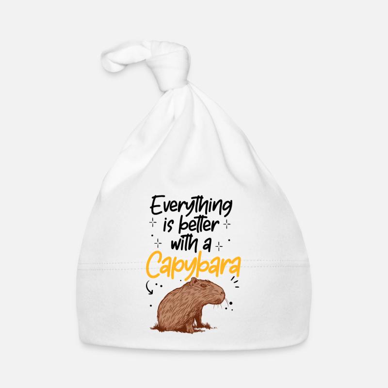 Alles ist besser mit Capybara Wasserschwein Baby Bio-Mütze