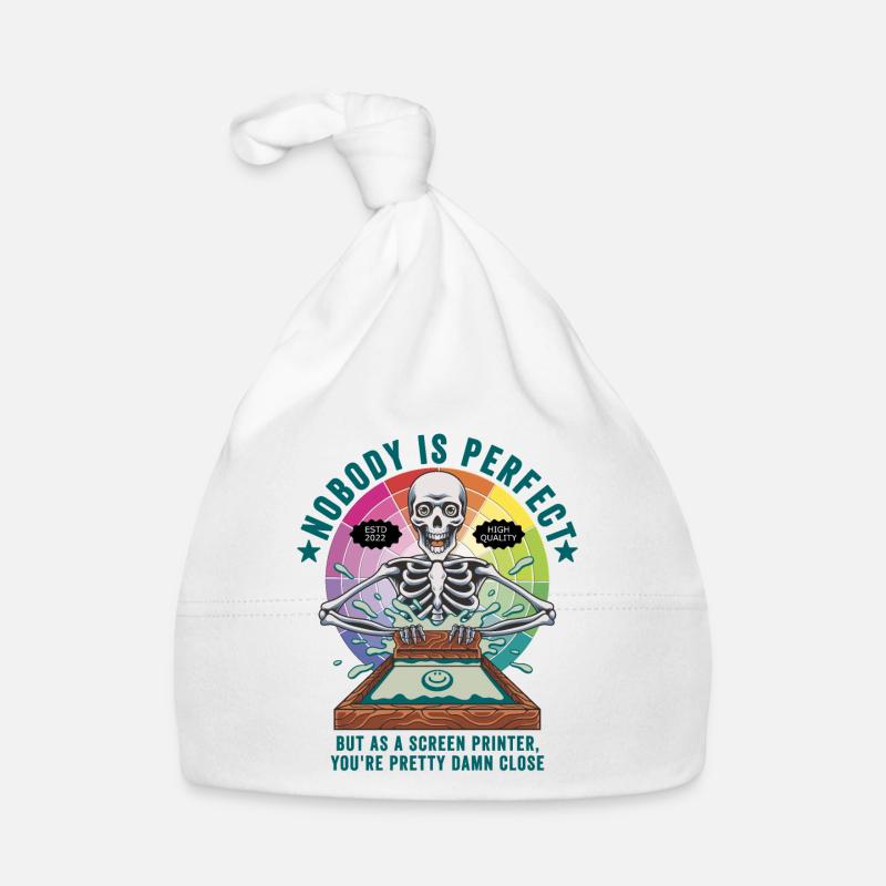 Screen Printing Screen Printer Saying Sayings Organic Baby Cap