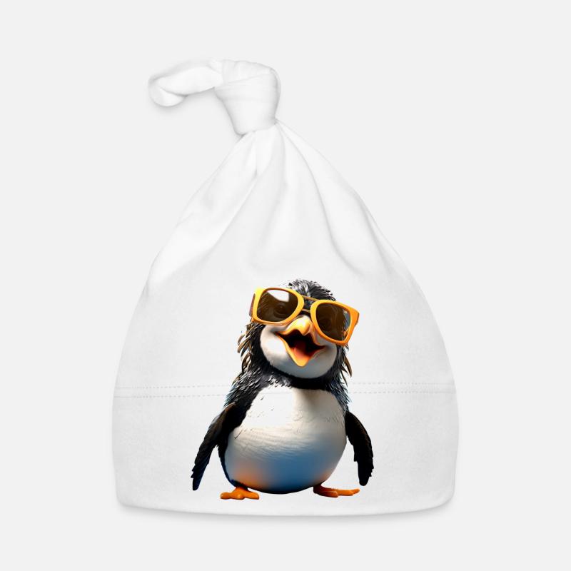 Penguin Sunglasses Gift I Love Penguins Organic Baby Cap