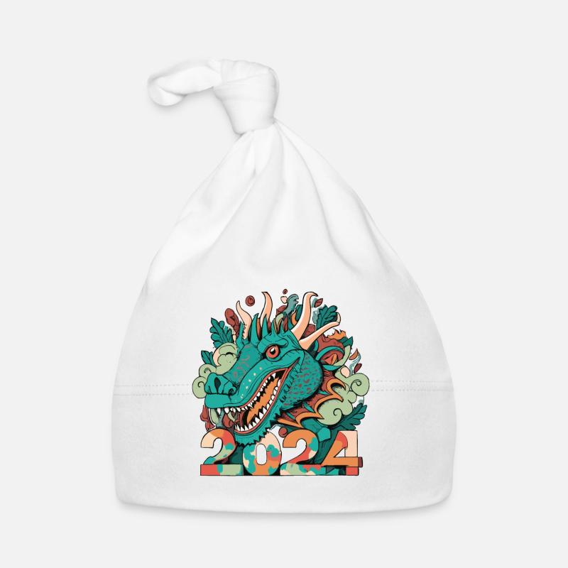 HAPPY NEW YEAR DRAGON 2024 Organic Baby Cap
