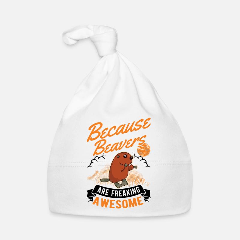 Beaver Gift Barrage de castors Bonnet bio Bébé