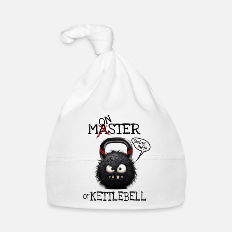 Maître du kettlebell ou monstre du kettlebell ? - Bonnet bio Bébé - blanc