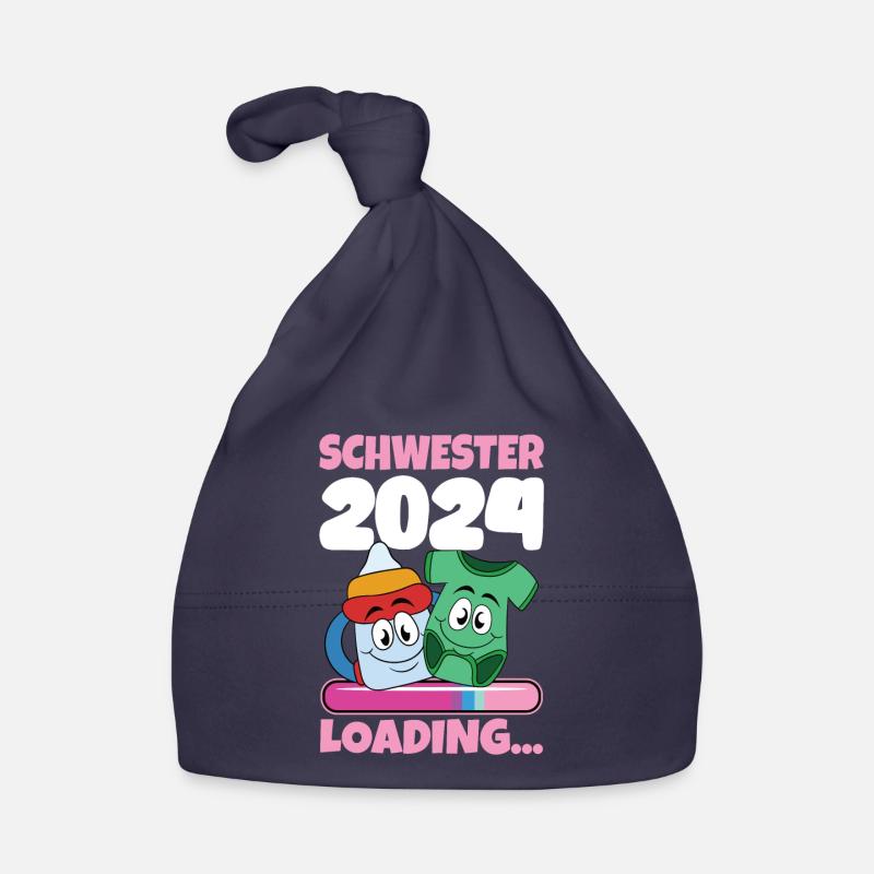 Schwester werden Schwester 2024 Baby Bio-Mütze