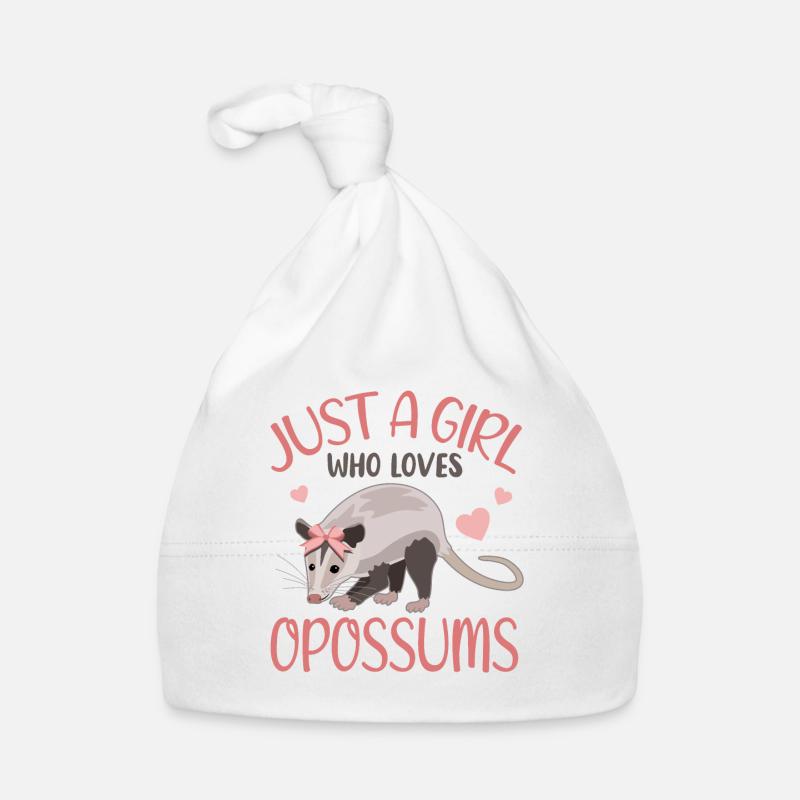 Opossum Herzchen Mädchen Geschenkidee Baby Bio-Mütze
