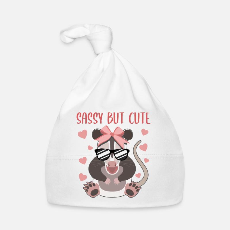 Opossum Liebe Mädchen Süßes Design Baby Bio-Mütze