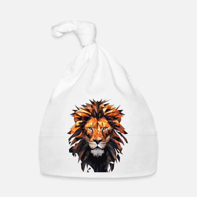 Geometric Lion Animation Baby Bio-Mütze