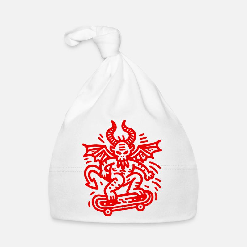 Devil Red Organic Baby Cap