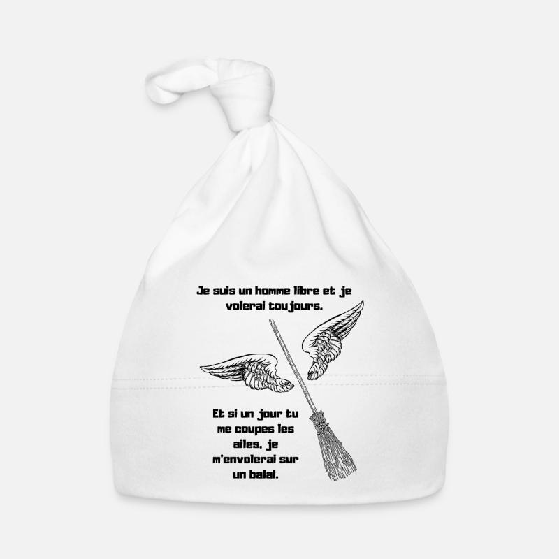 I am a free man and I will always fly. Organic Baby Cap