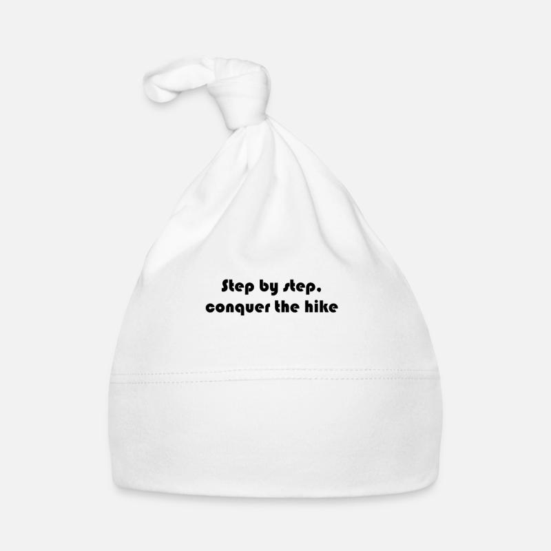 Hiking - Step by step, conquer the hike Organic Baby Cap