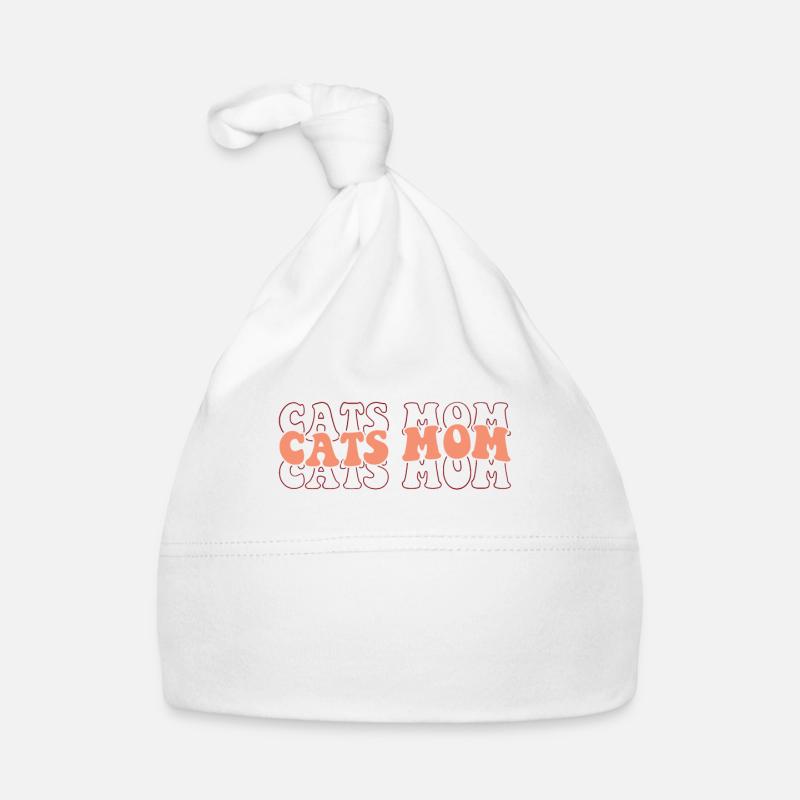Chats Maman - Drôle de Chat Maman Style Rétro Bonnet bio Bébé