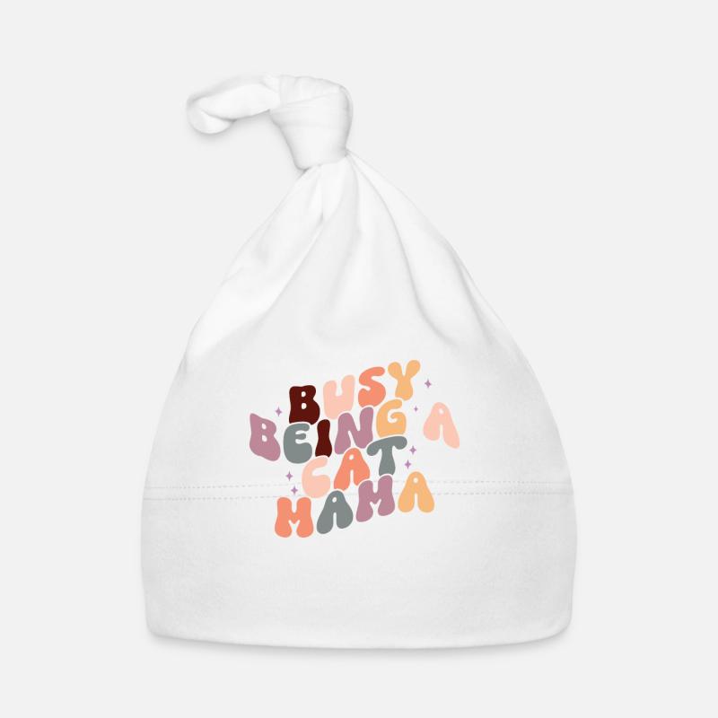 Occupé à être une maman de chat - Funny Cat Mom Retro Bonnet bio Bébé
