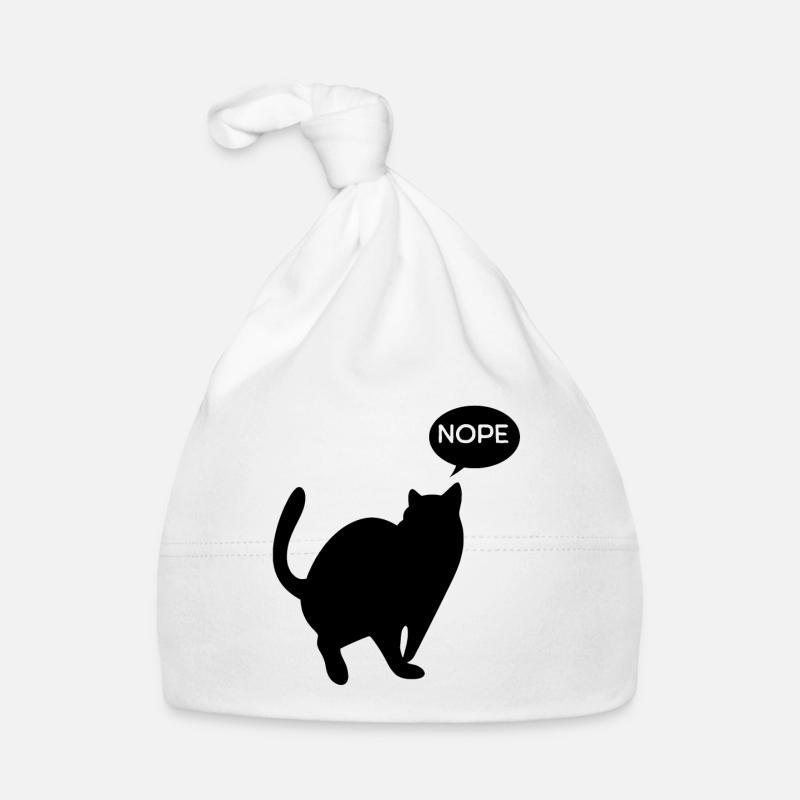 Le chat dit non Bonnet bio Bébé