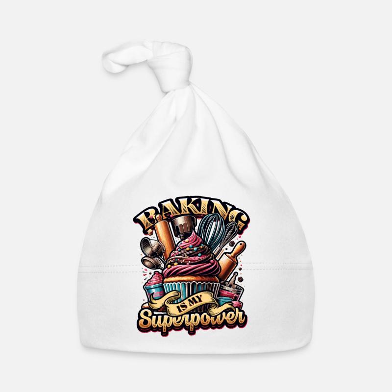 Baking Superpower Bäcker Nachtisch Konditor Baby Bio-Mütze