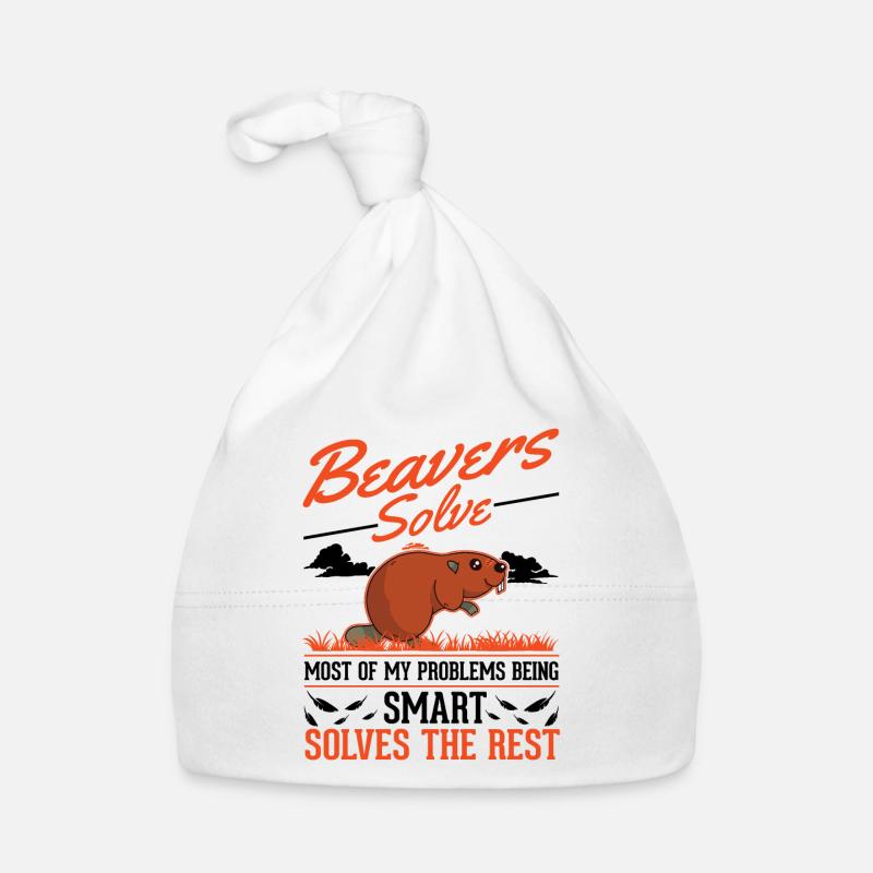 Beaver Gift Barrage de castors Bonnet bio Bébé