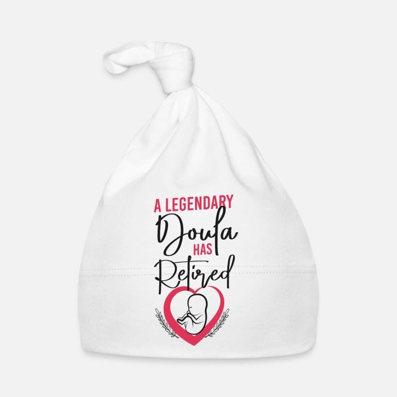 Doula Naissance Travailleur Retraite A - Bonnet bio Bébé - blanc