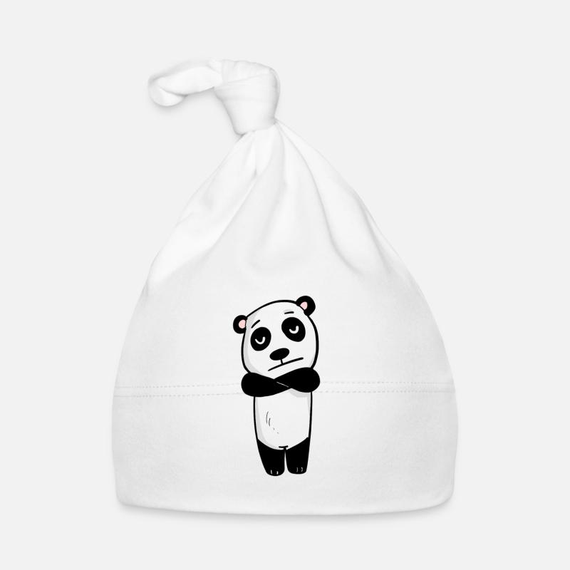 Panda est agacé Bonnet bio Bébé