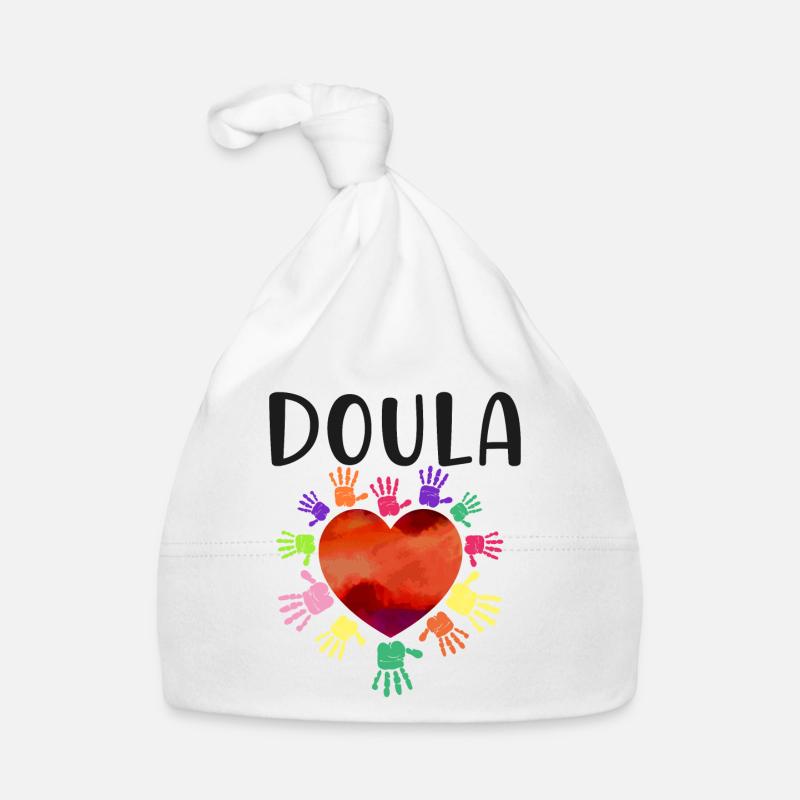 Doula Birth Worker Heart Hands Baby Bio-Mütze