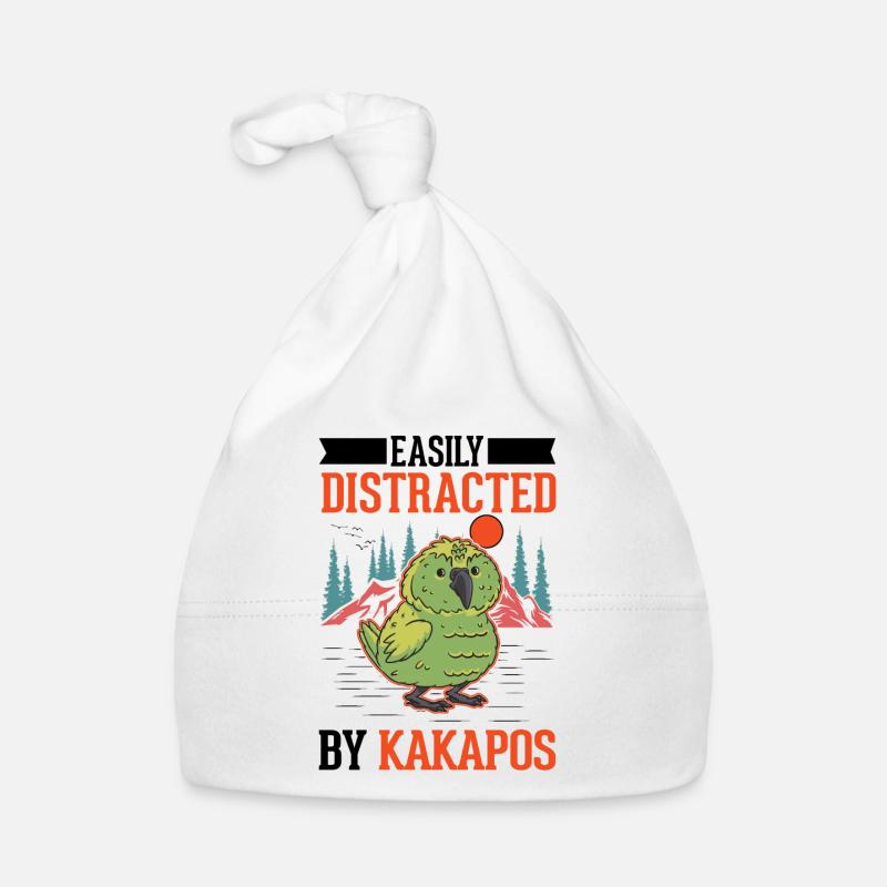 Easily distracted by Kakapos Organic Baby Cap