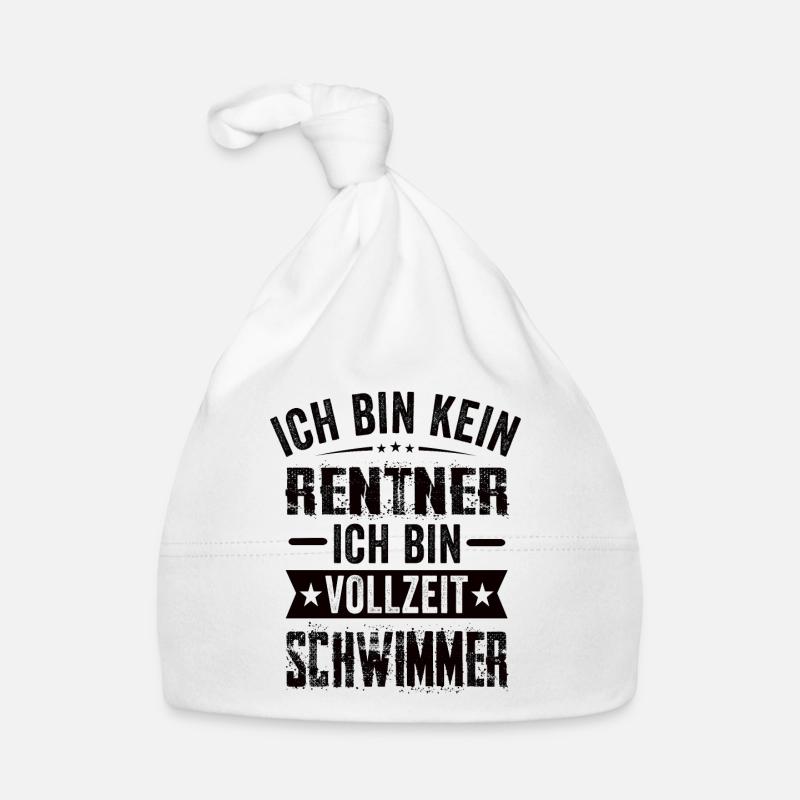 Ich Bin Kein Rentner Ich Bin Vollzeit Schwimmer Baby Bio-Mütze