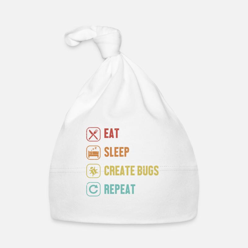 Manger, dormir, créer des bugs, répéter le développeur codeur Bonnet bio Bébé