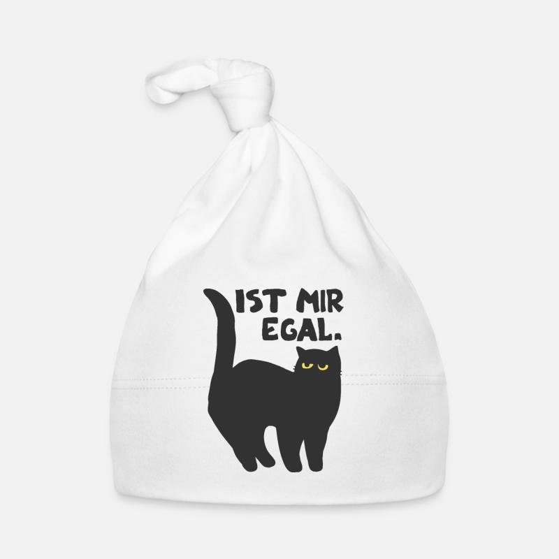 faule Katze Kätzchen Spruch Geschenkidee Katzen - Baby Bio-Mütze - Weiß