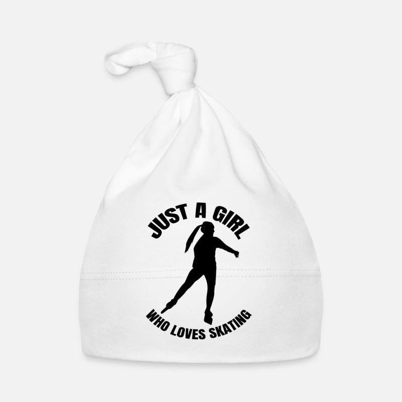 Inline Skater Roller Skating Gift Skating Inline Skate - Organic Baby Cap - white