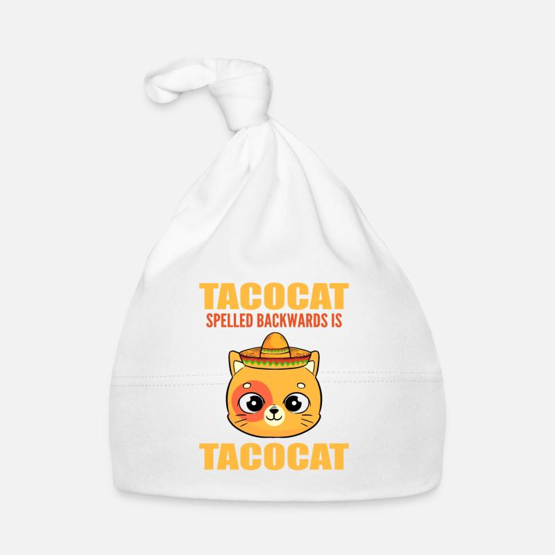 Tacocat Spelled Backwards Kitty Kitten Organic Baby Cap