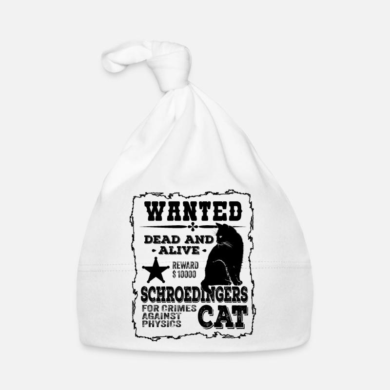 Le chat de Schrödinger Dead And Alive Physics Joke - Bonnet bio Bébé - blanc
