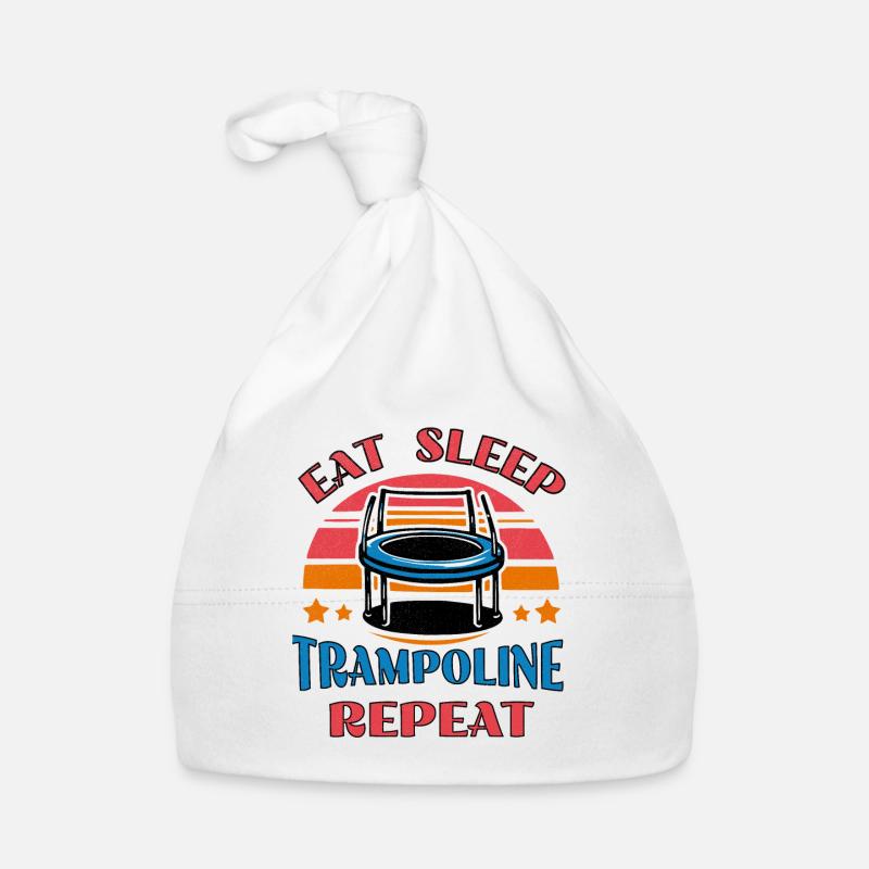 Eat Sleep Trampoline Repeat Baby Bio-Mütze