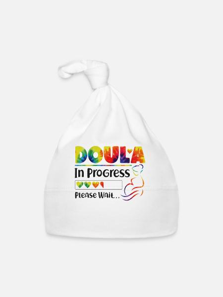 Doula Travailleuse à la naissance Doula étudiante - Bonnet bio Bébé - blanc - Devant
