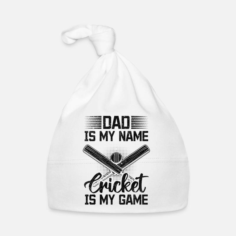 Papa est mon nom Le cricket est mon jeu - Papa de cricket Bonnet bio Bébé