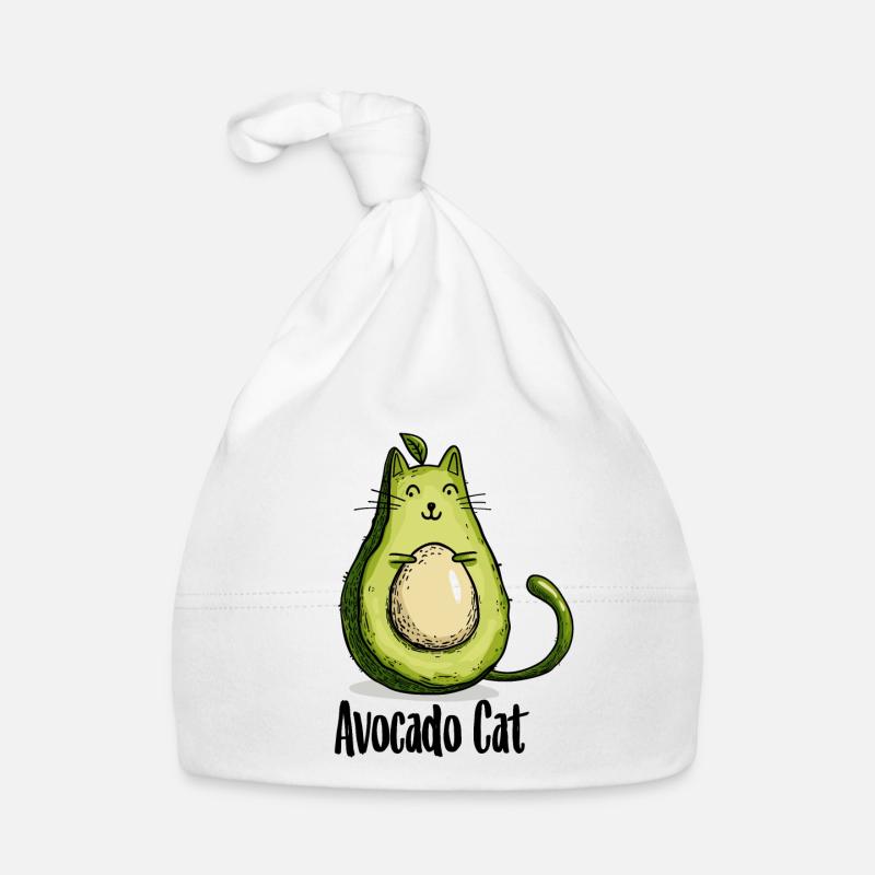 Avocat chat chats cadeau végétarien Bonnet bio Bébé