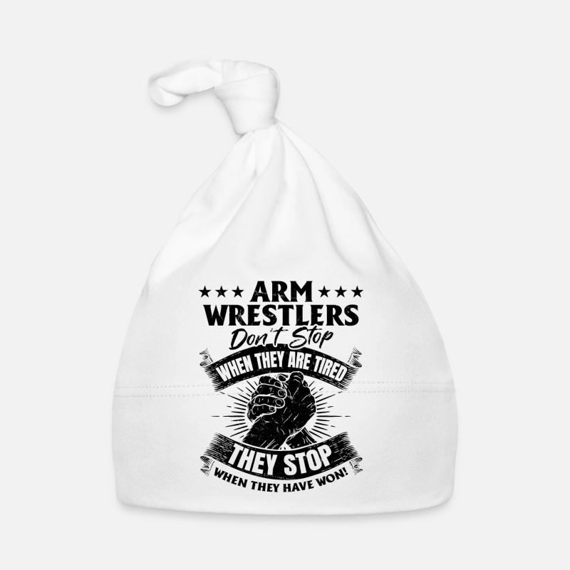 Bras de fer Dire Bras de fer Bras de fer Lutteurs Bonnet bio Bébé