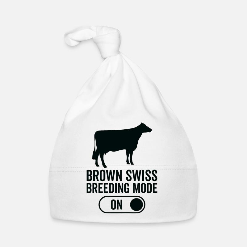 Mode d’élevage des vaches activé - Brown Swiss Bonnet bio Bébé