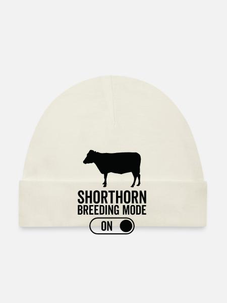 Cow Breeding Mode On - Shorthorn - Organic Baby Cap - white - Front