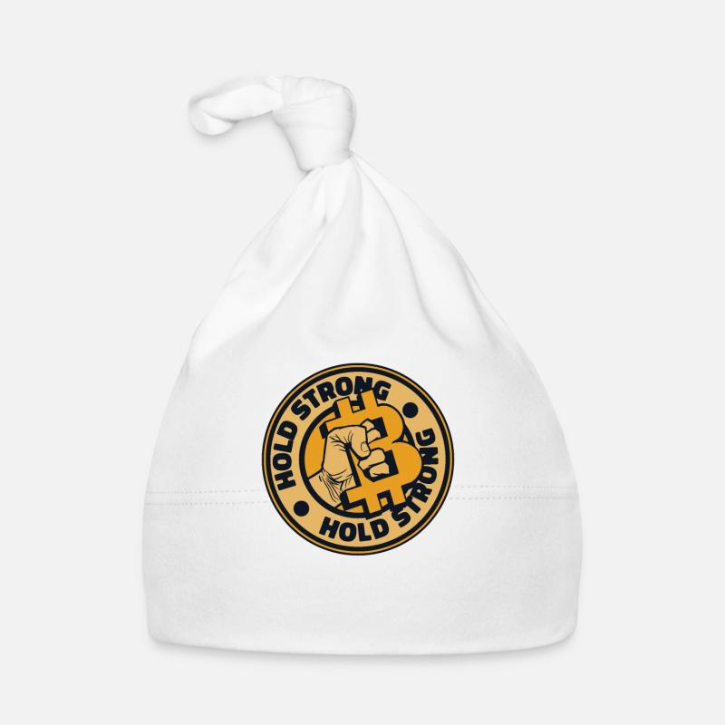 Hold Strong Blockchain Crypto Cryptocurrency Organic Baby Cap