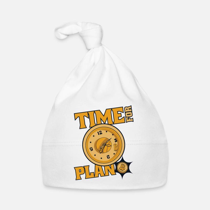 Time For Plan Bitcoin Kryptowährung Blockchain Baby Bio-Mütze