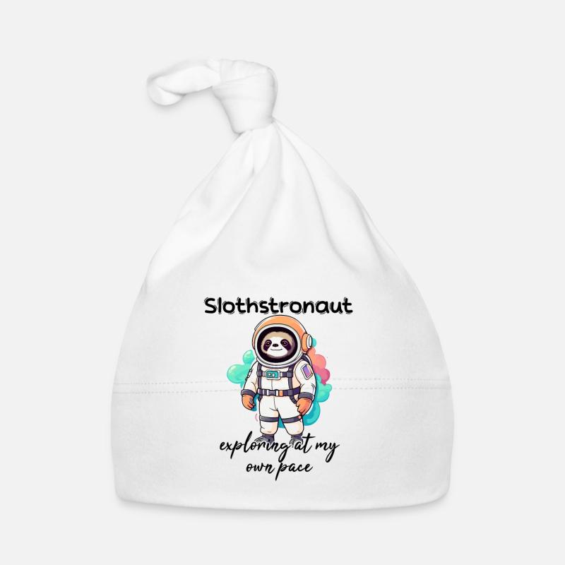 Slothstronaut Exploring At My Own Pace - Sloth Organic Baby Cap