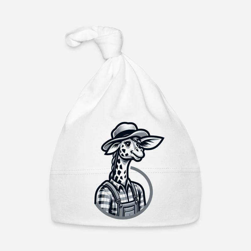 Cute Giraffe Farmer Baby Bio-Mütze