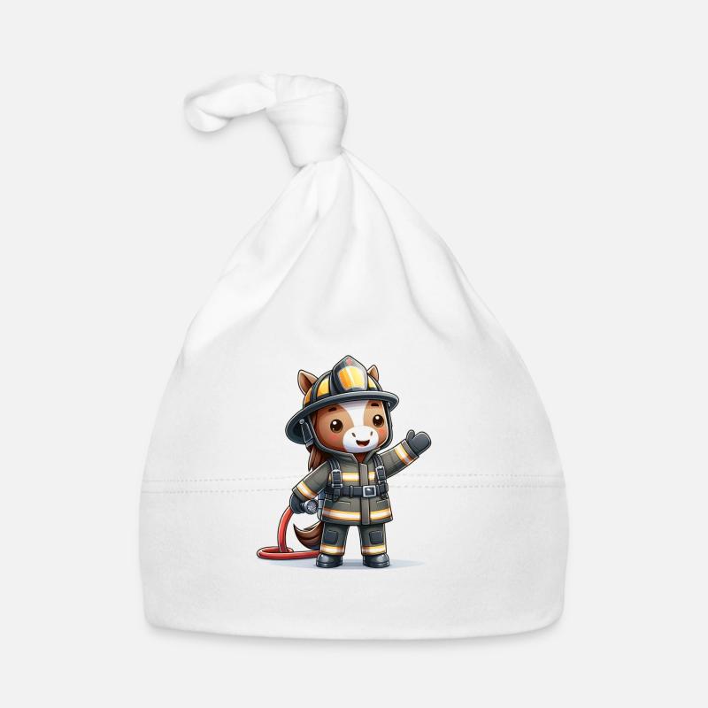 Pompier à cheval mignon Bonnet bio Bébé