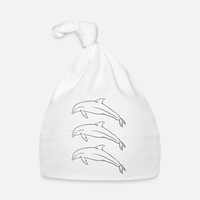 Three Friends Dolphins Ocean Adventure Organic Baby Cap