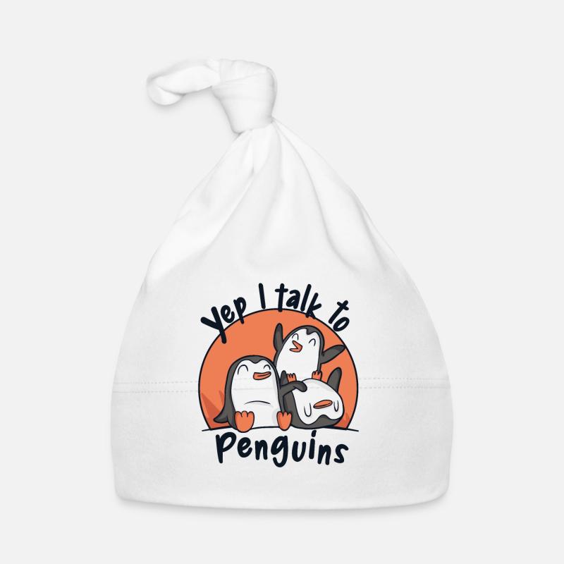 I Talk To Penguins Seabird King Penguin Organic Baby Cap