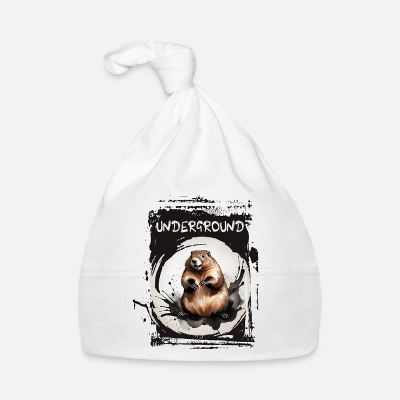 Underground Murmeltier Baby Bio-Mütze