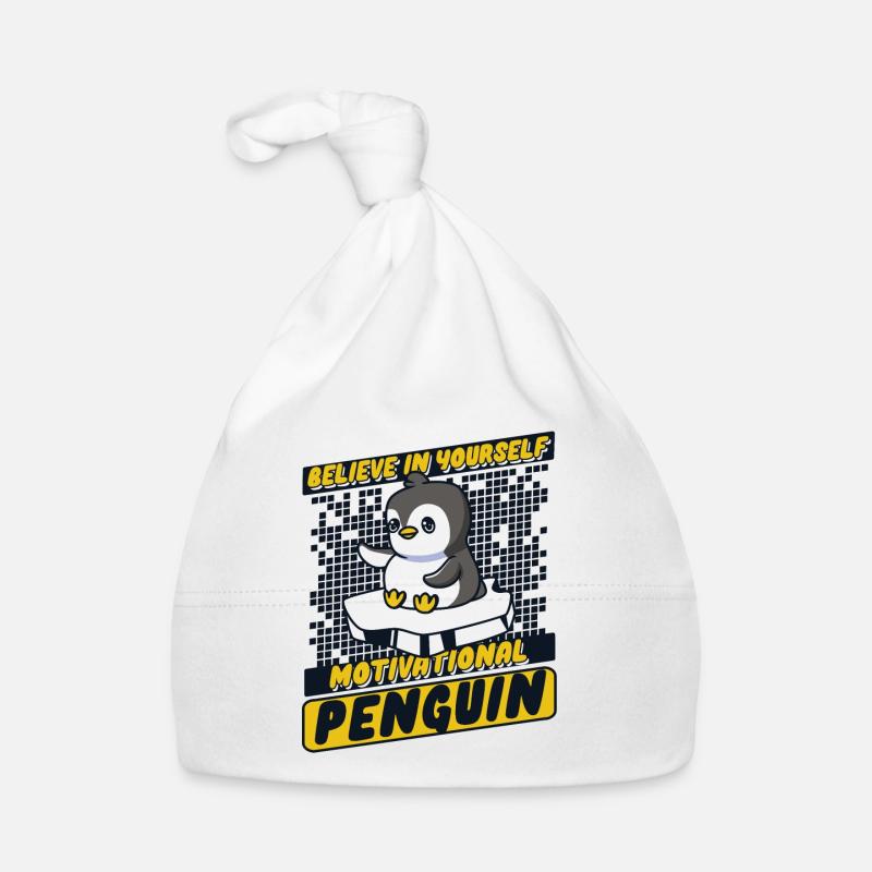 Believe In Yourself Motivational Penguin Seevogel Baby Bio-Mütze