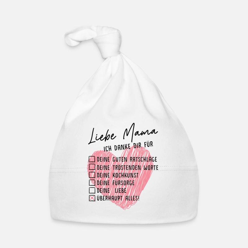 Liebe Mama, ich danke dir Baby Bio-Mütze
