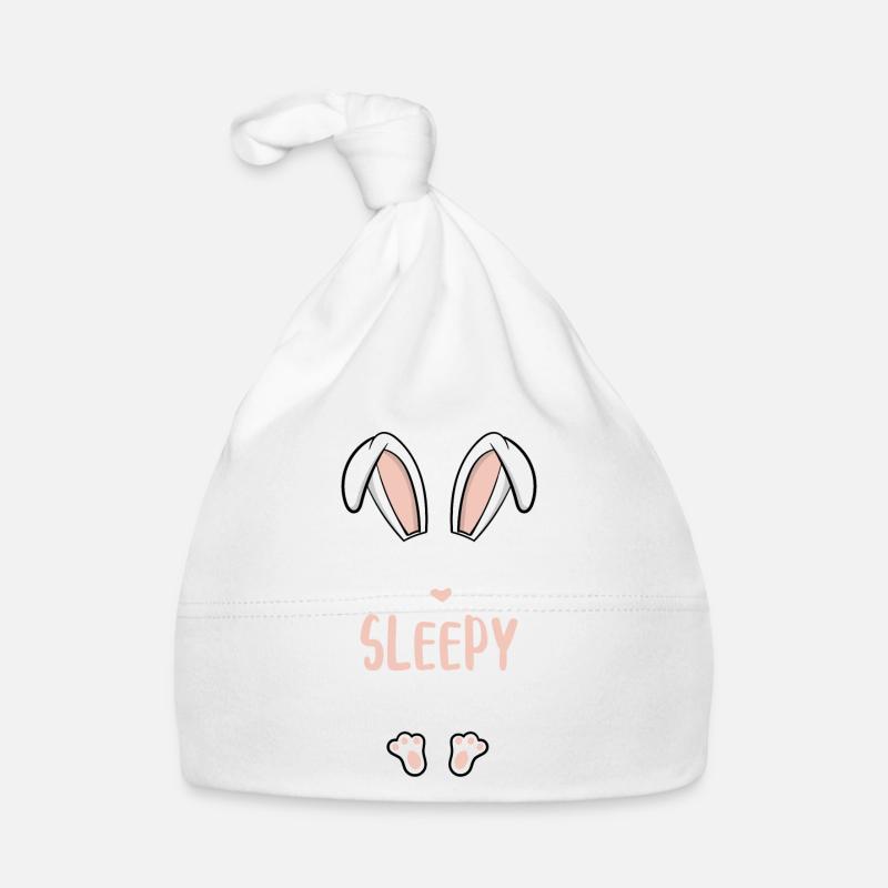 Je suis le lapin endormi Bonnet bio Bébé
