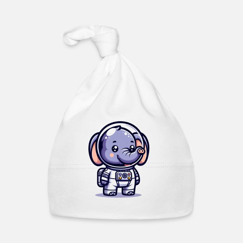 Éléphant mignon astronaute Bonnet bio Bébé