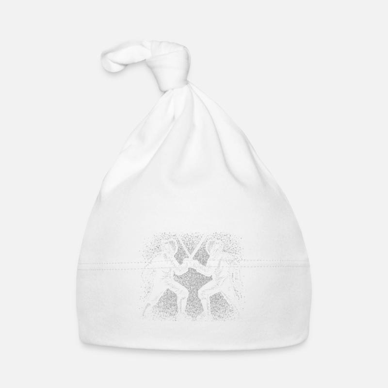 Escrime Faites-vous de nouveaux amis et poignardez-les - Bonnet bio Bébé - blanc